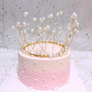 Metal Crown cake decoration 12cm diameter