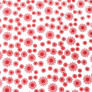 Red Colour Flowers Transfer Sheets