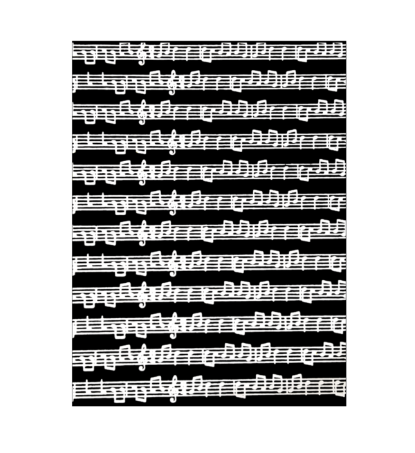 White Colour Music Vocablury transfer sheet