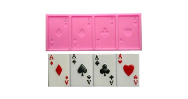 Aces Playing Cards Silicone Fondantr Mould