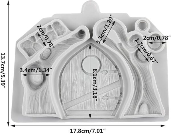 Chritsmas tree house silicone fondant mould 2