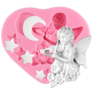 Girl Angel With Star Moon Silicone mould