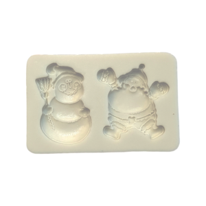 Santa and Snowman Silicone fondant mould