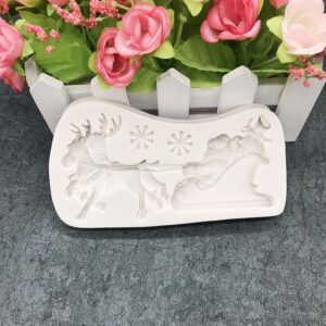 Snowflake Elk Santa Claus Silicone Fondant Mould