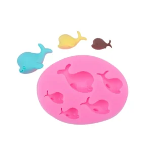 Whale design silicone fondant mould