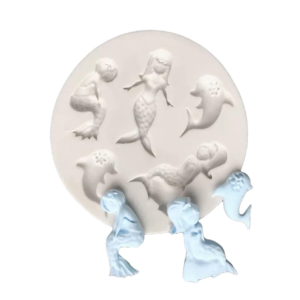 mermaid and dolphin silicone fondant mould