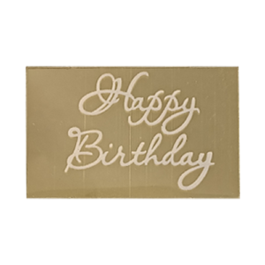 Acrylic Golden Happy Birthday cake topper 5cm(W) & 3cm(H)