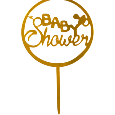 Baby Shower Gold Cake Topper