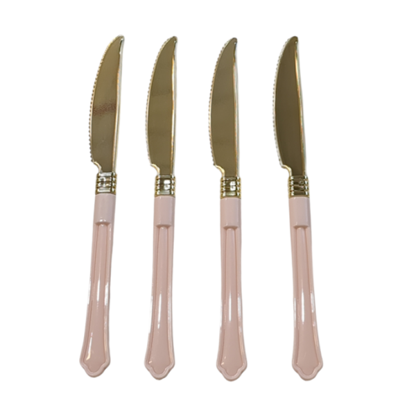 Gold coated pink colour handle spoon