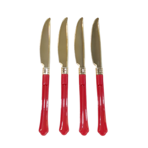 Red Handle gold coateed knifes