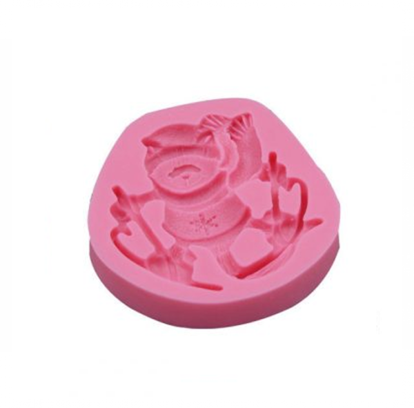 Skating Bear shape silicone mould 3