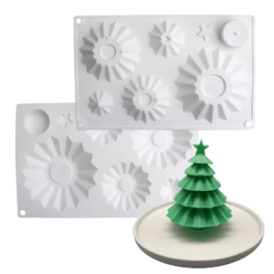 Christmas tree shape silicone mould set