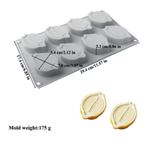 Half lemon shape silicone mould