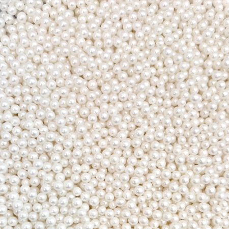 Sugarmill Pearl White 6mm Shape Sprinkles