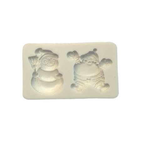 Snowman & Santa Claus Christmas 3D Shape Silicone Fondant Mould