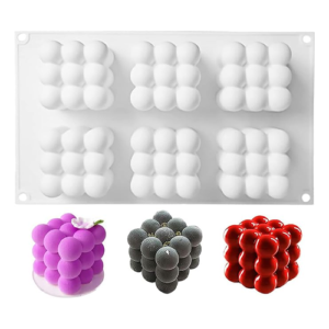 6 Cavity Bubble Square shape silicone mould