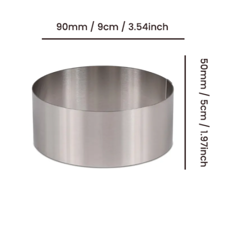 Round Cake & Mousse Ring 9cm diameter x 5cm height