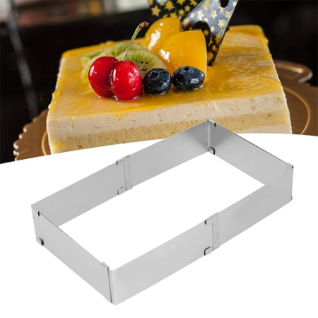 Adjustable rectangle shape cake ring