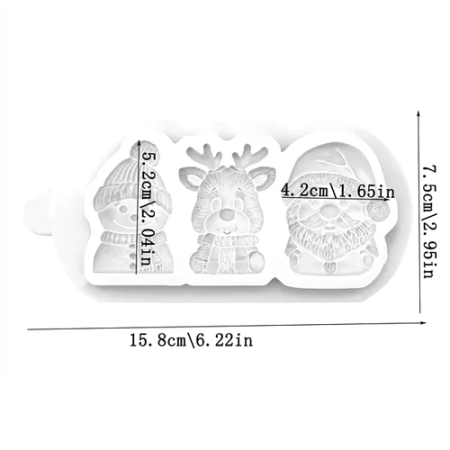 Christmas Fondant Mould size