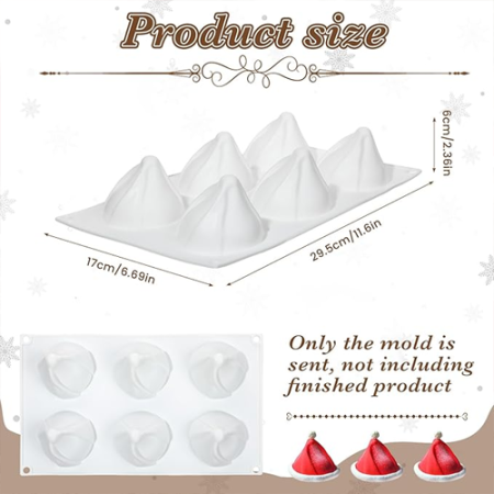 Christmas Hat shape silicone moulds 3