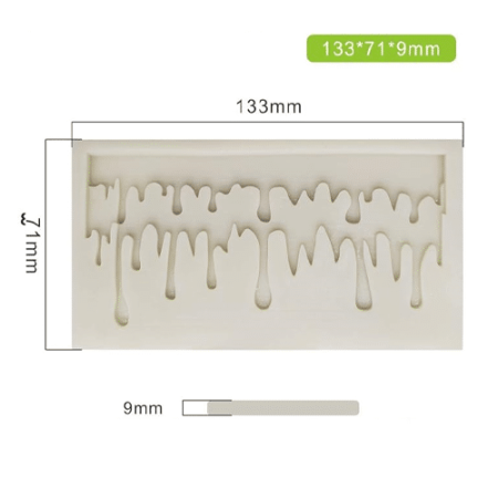Melted Cream Cake Border Mould 3D Shape Silicone Fondant Moulds