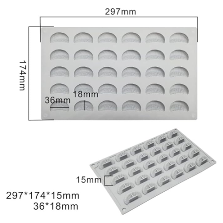 Orange tangerine silicone mould size