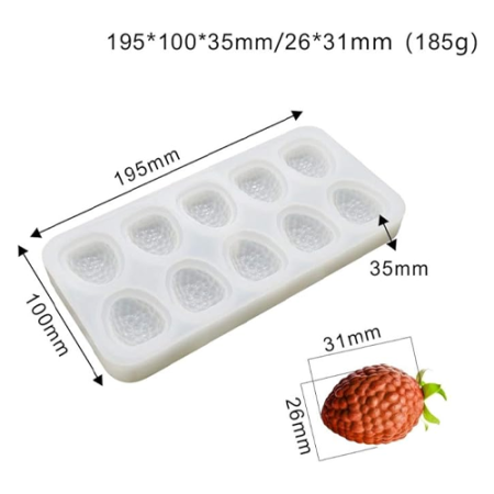 Raspberry shape silicone mould new