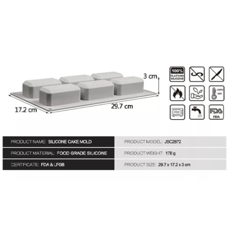 Rectangle crystal shape silicone mould 3