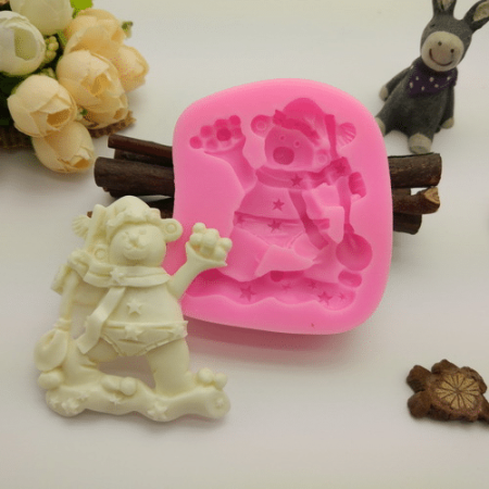 Skating-Bear-Silicone-Mould