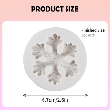 Snowfale fondant mould size