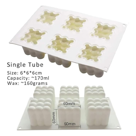 Square bubble shape silicone mould 1