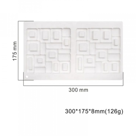 Square maze shape silicone mould size