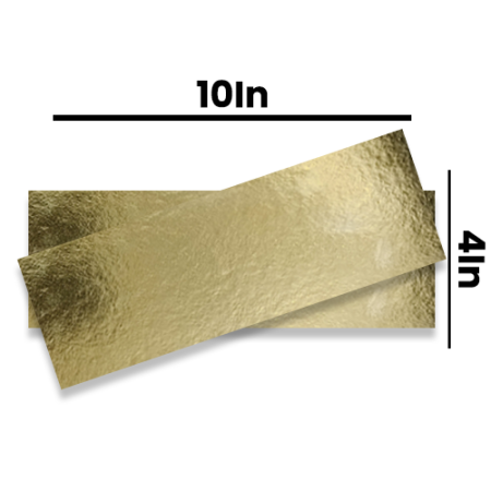 rectanhgular cake board gold size