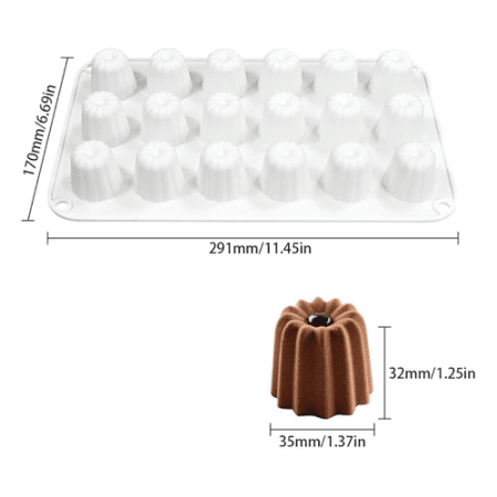 Cannele Shaped Silicone Mould 2