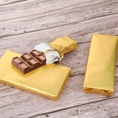 Chocolate Candy Wrapping Paper Shiny Gold 50cm  x 70cm