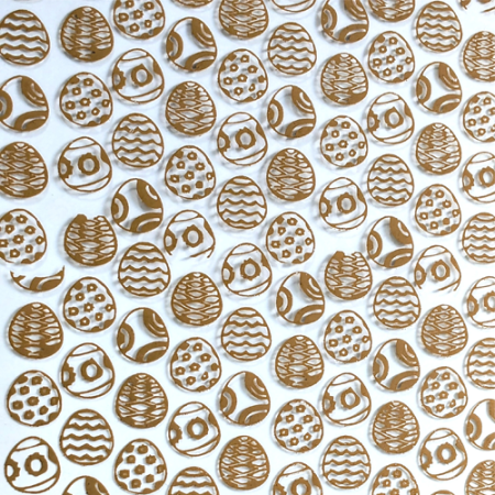 Chocolate Transfer Sheet A3 Brown Colour Easter Egg Design