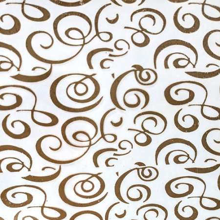 Chocolate Transfer Sheet A3 Brown Colour Spiral Design