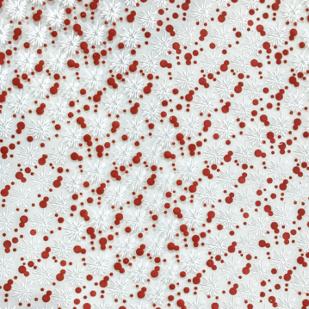 Chocolate Transfer Sheet A3 White Colour Spark with Red Colour Dots Design