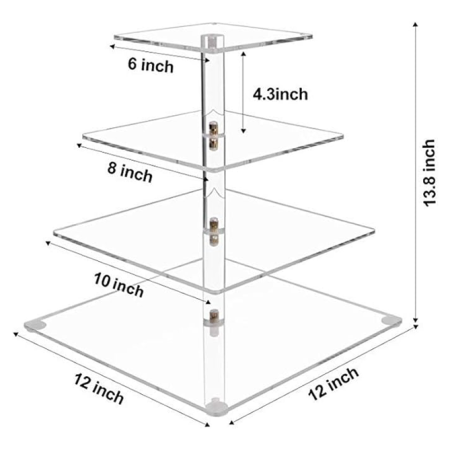 Square Acrylic Cupcake Stand 1