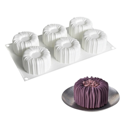 Round Flower shape silicone Mousse cake mould