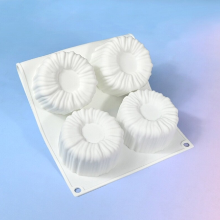 Round Flower shape silicone Mousse cake mould 2