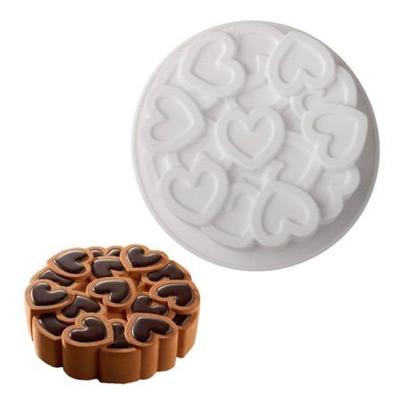 Round Heart Design Mousse cake mould