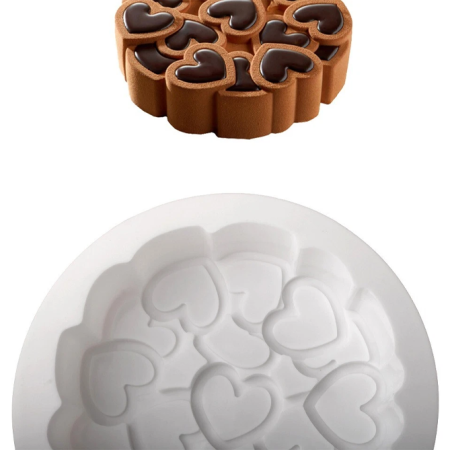 Round Heart Design mousse cake mould 1