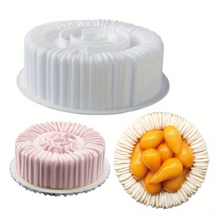 Round large flower mousse cake mould 4 1