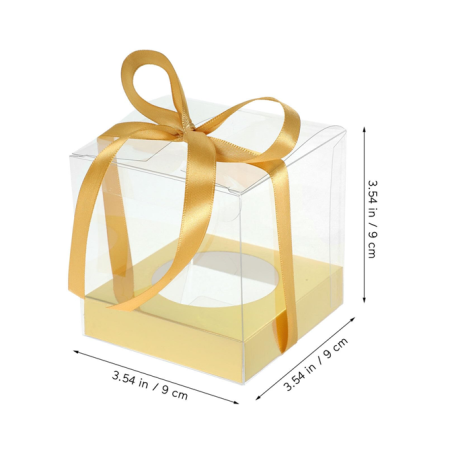Single Cavity Mini Cupcake Box Gold 2