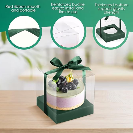 single cavity Mini cupcake box green