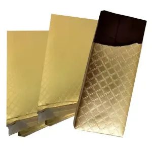 Checked deisgn gold wrapping paper